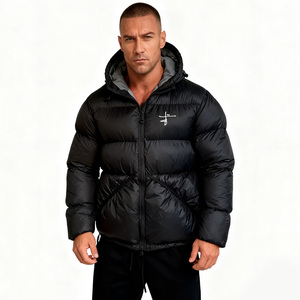 Chaqueta de Invierno para Hombre, Talla Grande, de Lona, con Cierre, Diseño Vintage con Relieve, Bolsillos Delanteros con Logotipo, Estilo Clásico - Product Image 4