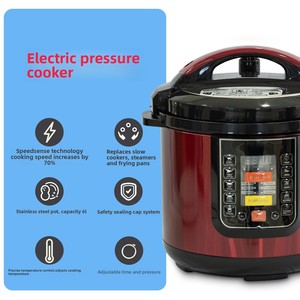 Cuisinière à riz électrique intelligente haut de gamme 6 <span class=keywords><strong>litres</strong></span>, double cuve en acier inoxydable, entièrement automatique, à pression, pour <span class=keywords><strong>4</strong></span>-<span class=keywords><strong>5</strong></span> personnes, avec revêtement antiadhésif - Product Image 3