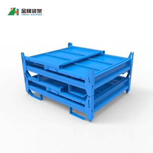 Kho Thiết bị dây Sắt Lồng lưới có thể gập lại và đóng mở xếp chồng container gấp dây lưới Pallet lồng - Product Image 4