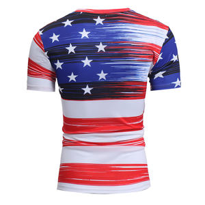 Camiseta de poliéster con diseño impreso personalizado para hombre, camiseta de secado y ajuste, sublimación, venta al por mayor - Product Image 3