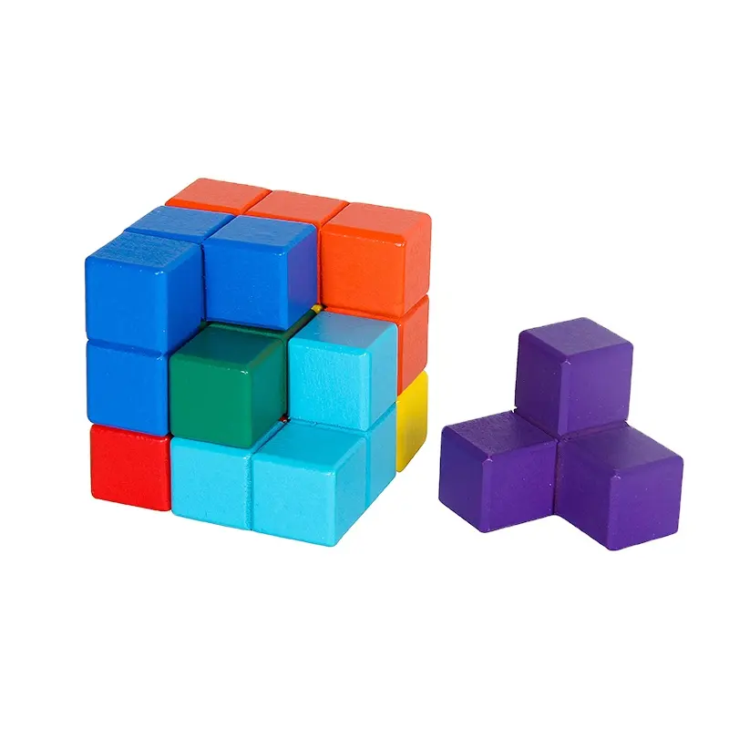 ผู้ผลิตโดยตรงขายที่มีสีสัน DIY ไม้บล็อกของเล่นสำหรับเด็กขายส่งที่กำหนดเองไม้ปริศนาของเล่นเด็ก