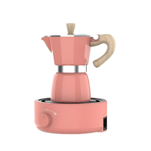 110v 220v Classique Style Italien Moka Pot Simple Valve <span class=keywords><strong>Petite</strong></span> <span class=keywords><strong>Cafetière</strong></span> En Métal avec Ensemble Brassé À La Main pour Un Usage Domestique - Product Image 3