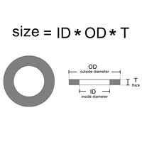 M 1.5 M2 M 2.5 M3 M4 M5 M6 M8 M10 M12 Thickness 1mm White Black Plane Spacer Flat Insulation Gasket Ring Plastic Nylon Washer