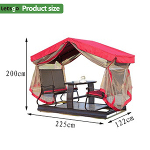 Chaise balançoire d'extérieur en rotin Chaise à bascule quatre places Jardin Balcon Cour Loisirs Chaise à bascule en alliage d'aluminium - Product Image 3