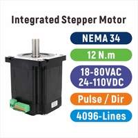 Precio de fábrica: Motor paso a paso integrado Nema 34 de 86 mm y 12.5 N.m, de circuito cerrado, para CNC, 6A, con controlador integrado, 4096PPR