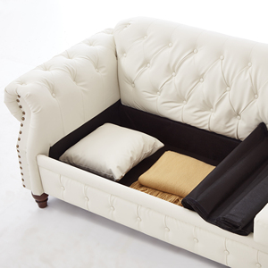 Ensemble de canapés sectionnels Chesterfield classiques, design contemporain haut de gamme pour salon, avec fonction extensible - Product Image 5