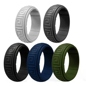 2021 New Design Fashion Printed Rubber Women Custom Bands Men Wedding Silicone Rings