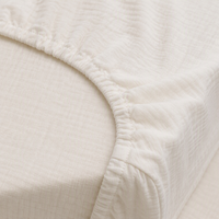 Ensemble de literie pour bébé 100% coton mousseline, couverture en mousseline douce personnalisée, draps de lit pour bébé, fournisseur de literie pour nouveau-né