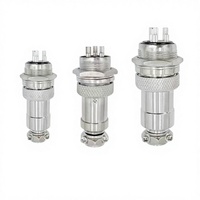 Adaptador de Conector Circular EX-PRO GX12 GX16 GX20 GX25 Macho/Hembra para Aviación, Enchapado en Níquel y Aleación de Zinc