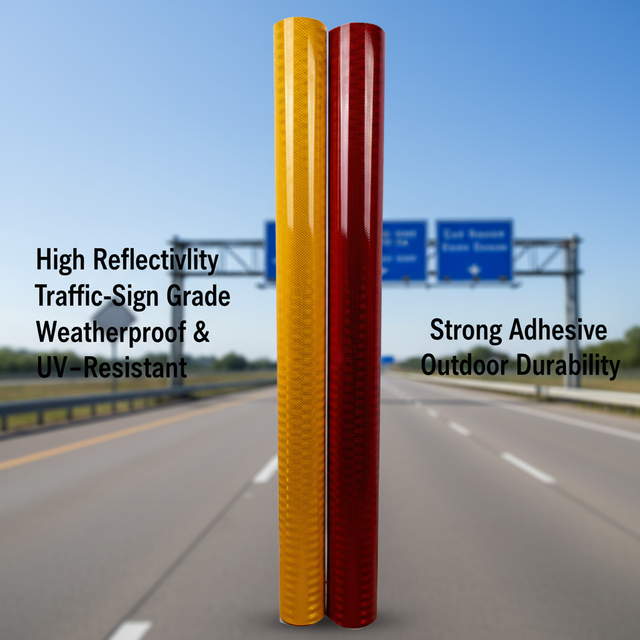 Wholesale Antifading Traffic Safety Film Prismatic Reflective Sheeting Road Sign Film Retroreflective Outdoor Highway Safety