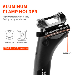 <span class=keywords><strong>Tija</strong></span> de sillín de <span class=keywords><strong>carbono</strong></span> para bicicleta de montaña OEM ODM con desplazamiento de 20 mm, 350/400 mm, <span class=keywords><strong>27.2</strong></span>/31.6 mm, con tornillo de aleación de titanio, ligera y de alta resistencia - Product Image 3