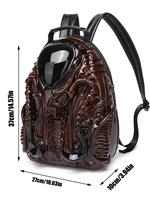 Vente en gros de sacs à dos personnalisés à forme unique pour hommes, nouvelle mode Iron Blood Warrior Street Punk Design avec fermeture éclair, offre spéciale, universel