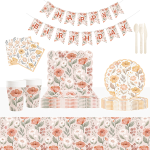 Platos de Papel Florales DAMAI, Platos Desechables con Diseño de Margaritas para Fiestas, Bodas, Despedidas de Soltera, Cumpleaños - Product Image 1