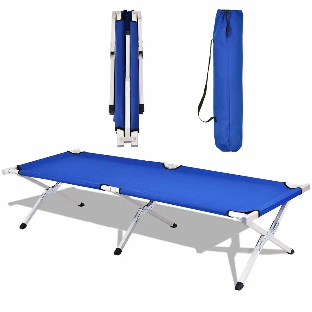 Outdoor Draagbare Groot Gewicht Capaciteit Draagbare Metalen Aluminium Vouwen Camping Cot