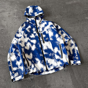 Wholesale <strong>Waterproof</strong> Rain Outdoor Soft Shell Custom <strong>Light</strong> Polyester Nylon Oversized Zipper Windbreaker Hooded <strong>Jackets</strong> for Men - Product Image 2