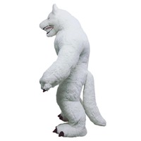 Fabricant Fourniture Personnalisée Réaliste Marche Mascotte Anime 2.2m Blanc Loup Arctique Costume Gonflable Animaux à Vendre