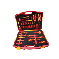 Ensemble d'outils isolés professionnels 31 pièces, kit d'outils d'électricien en acier avec sac de transport pour réparation et entretien électriques