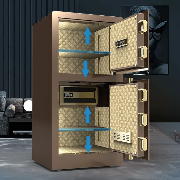 Double Door Electronic Secure Deposit Steel Safe Box For Money Storage Safe Box Home Office Safe Locker