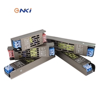 Alimentation à découpage ultra-mince en aluminium 110V/220V CA vers 12V/24V CC, sortie unique 5A 60W, certifiée CE FCC RoHS, vente en gros