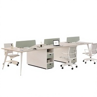Poste de travail de bureau individuel, bureau informatique moderne avec cloison de séparation, ensemble de mobilier de direction de luxe personnalisable