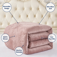 Ensemble de literie d'hiver en microfibre réversible de qualité supérieure en gros, 3 pièces, avec couette