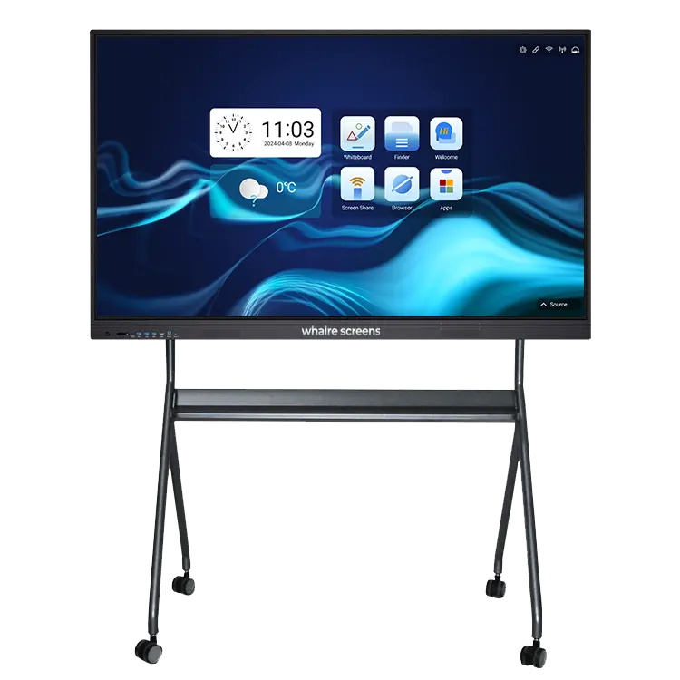 Écrans Whale 55 pouces numérique Smart Ops tableau blanc écran plat TV écran interactif écran tactile pour salle de classe