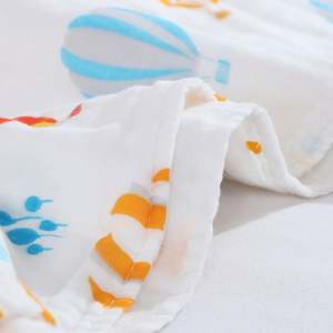 Couverture d'emmaillotage pour bébé en mousseline de coton 100% 4 couches super douce respirante unie - Product Image 5