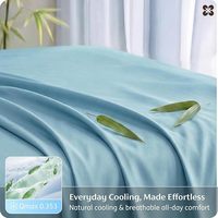 Juego de Funda Nórdica de 4 Piezas King Size para Boda, Moderno, de Fibra de Bambú y Rayón Orgánico, Refrescante, Tejido Puro, Transpirable, Suave, Lujoso y Sedoso, Tipo Hotel