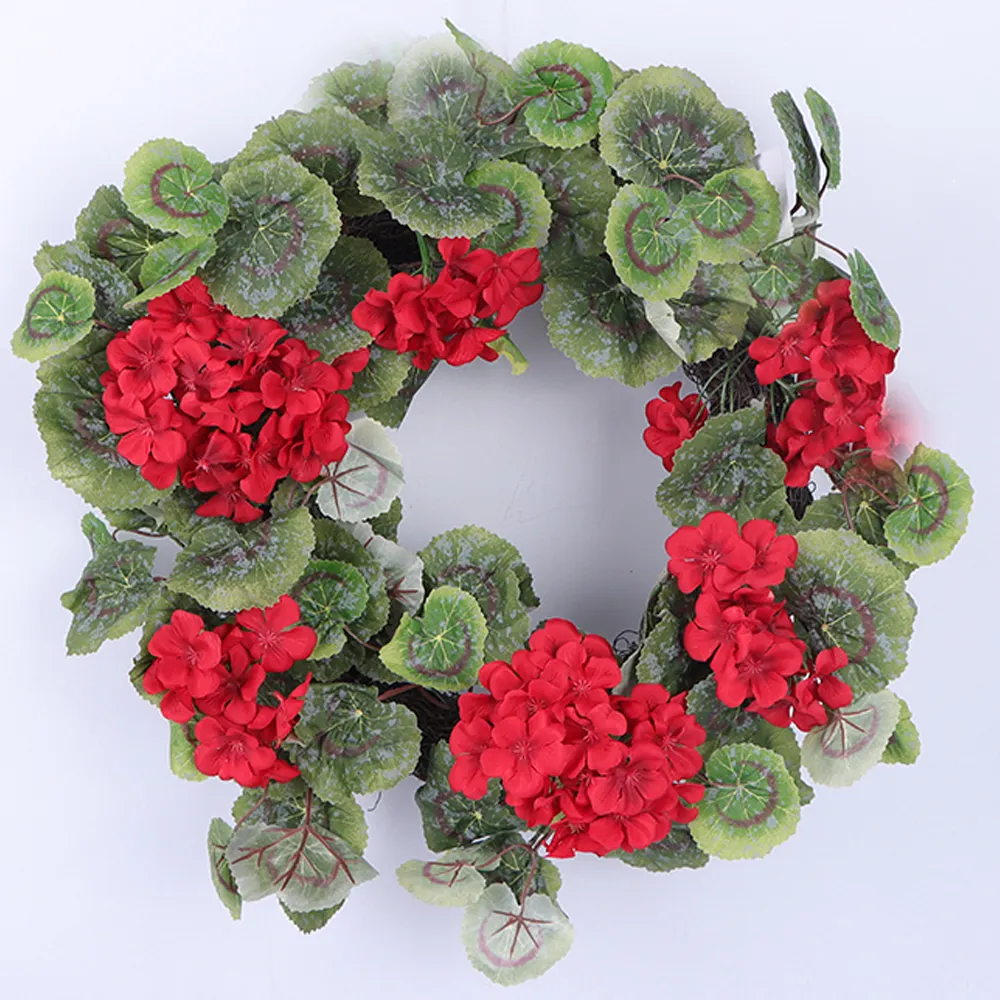 Custom artificial wreath for spring decoration floral decorative flowers wreaths and plants for front door outdoor 30-60CM