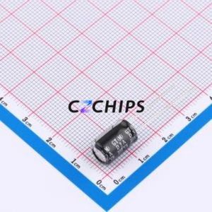 Condensador Electrolítico de Aluminio de Montaje Pasante EGT107M1HF12RR, D8xL12mm, 100uF, 20%, 50V, 555mA-100kHz - Product Image 2