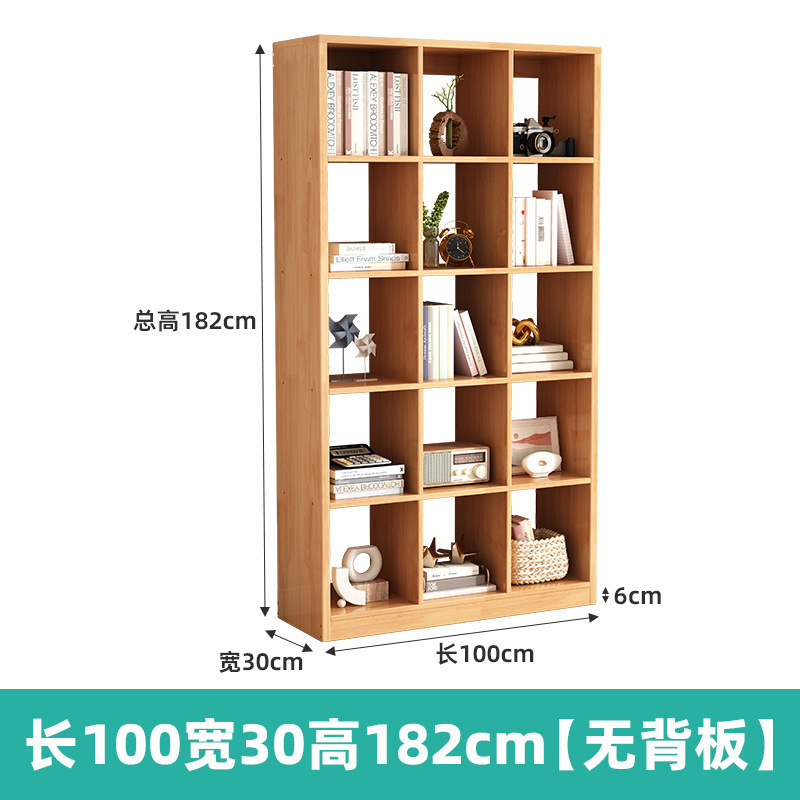 Sin panel trasero, 100 cm de largo, 30 cm de ancho, 182 cm de alto [Color madera natural]