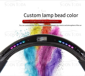 Volante Deportivo Personalizado Serie M4/X4/X6 F con LED, Cuero Napa, Fibra de Carbono, Diseño M y Base Plana - Product Image 6