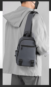 Fashion College Students <b>Large</b> Capacity Shoulder Crossbody <b>Backpack</b> Custom Logo Waterproof Chest Bag for Men - Product Image 6