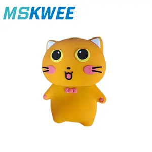 Cute Cat Portable Rechargeable Hand Warmers Custom Soft Silicone Electric Hand Warmer 3 Gears Adjustable Power Bank USB Heater
