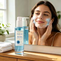 Nettoyant Visage Hydratant Purifiant aux Acides Salicylique et BHA à la Tansy Bleue, Gel Nettoyant pour les Pores, Soin Visage Marque Blanche
