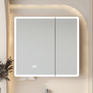 Nouveau design, <span class=keywords><strong>meuble</strong></span>-lavabo <span class=keywords><strong>de</strong></span> <span class=keywords><strong>salle</strong></span> <span class=keywords><strong>de</strong></span> <span class=keywords><strong>bain</strong></span> en contreplaqué étanche, petit, avec vasque à poser et miroir, <span class=keywords><strong>de</strong></span> haute qualité - Product Image 2