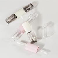 Rond 2 en 1 Conteneur de brillant à lèvres à double extrémité Maquillage cosmétique Tube de rouge à lèvres double face transparent Emballage Tube en plastique 6.6ml