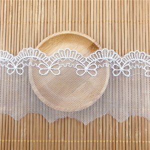 ผ้าลูกไม้ตาข่ายผ้าโพลีเอสเตอร์ผ้าไหมงานปักลายผีเสื้องานแฮนด์เมดแบบทำมืออุปกรณ์ตกแต่งเสื้อผ้า - Product Image 5