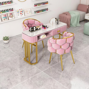 2026 Hot Sale Modern Eco-Friendly White Gold Gray Wood Manicure Table Salon <b>Nail</b> Spa <b>Desk</b> Dust Collector <b>Nail</b> Technician Work - Product Image 2