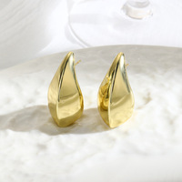 Changda pendientes de moda pendientes de acero inoxidable pvd 18 k bijoux en or goutte d'eau larme dupe boucles d'oreilles