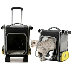 Multi-function Hoopet 2 In 1 Large Trolley Cat Travel Backpack Pet Dog Carrier