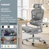 Chaise de bureau ergonomique en alliage d'aluminium de qualité supérieure avec dossier en maille pour le mobilier commercial moderne de direction (approvisionnement OEM/ODM)