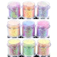 Paillettes photochromiques UV, paillettes hexagonales sensibles au soleil, poudre de paillettes changeant de couleur pour vernis à ongles UV, manucure, bricolage, décoration artisanale