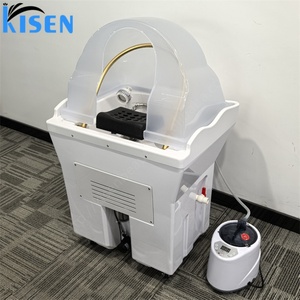 Kisen Professional Salon <b>Head</b> Spa Basin Portable Shampoo Sink Pipeless Bowl Japanese <b>Style</b> Steamer Hood Attachments - Product Image 4
