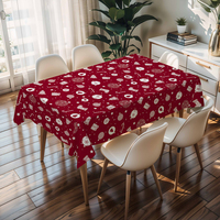 Nappe de Noël bleue RNPT pour table carrée de 8 pieds avec support en PU, résistante à l'huile et aux rayures, épaisseur 0,5 mm, pour pique-nique