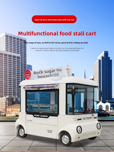 Carrito de Comida Eléctrico Espacioso de Cuatro Ruedas, Ideal para Venta de Hot Dogs, Papas Fritas, Café, Té con Leche y Bebidas de Bodega - Product Image 3