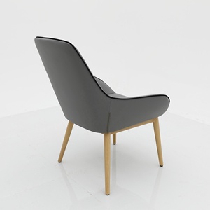 เก้าอี้พักผ่อนสไตล์นอร์ดิก โครงเหล็กหุ้มหนัง PU คุณภาพสูง ดีไซน์เรียบง่ายทันสมัย เหมาะสำหรับห้องนั่งเล่นและห้องรับประทานอาหาร - Product Image 4