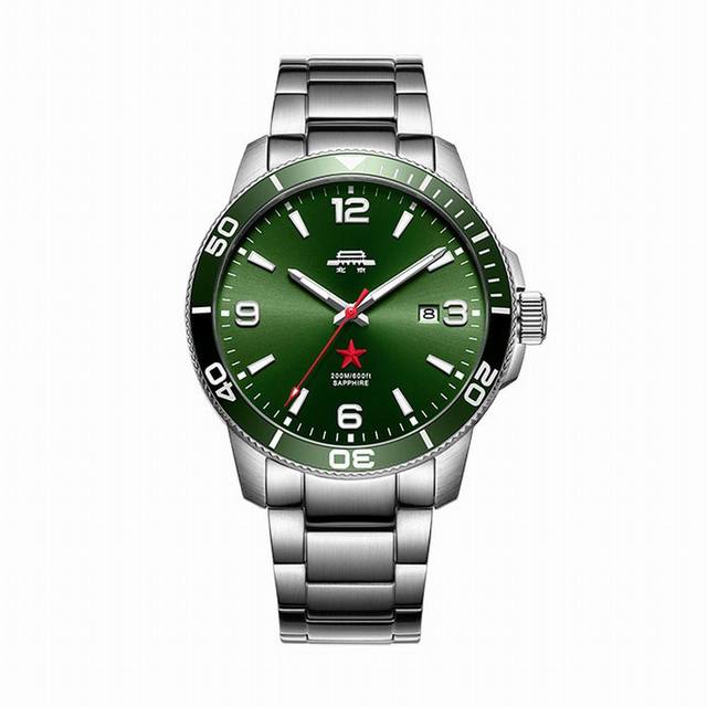 Beijing Whale Diver 200M Watch 43mm Stainless Steel Watch Automatic Watch Mechanical Calendar Business Watch Casual 20ATM