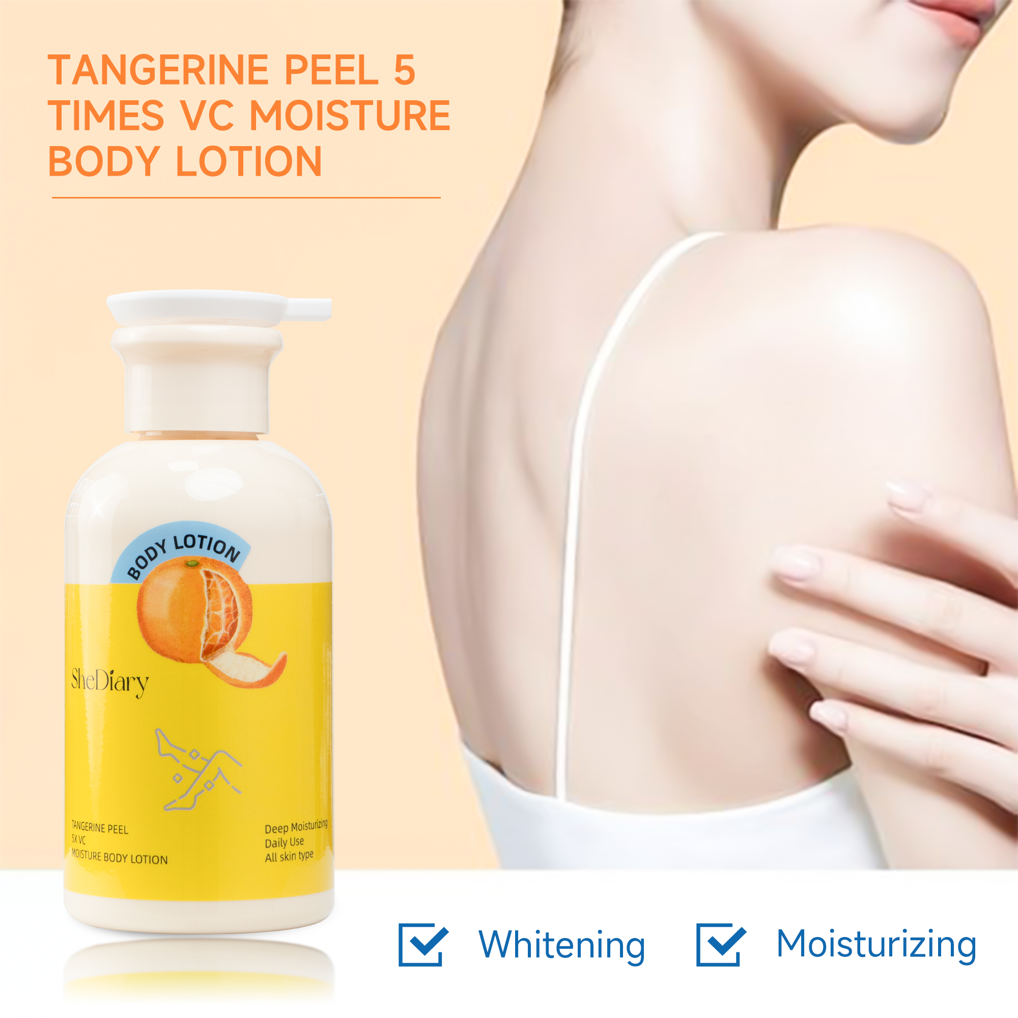 Lotion hydratante pour le corps à l'extrait d'écorce de mandarine 5X VC (300 ml)