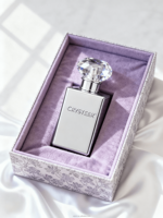 Bouteilles de parfum en verre carrées de 100ml vides avec bouchon couronne diffuseur de roseau prêt boîte de parfum unique de haute qualité